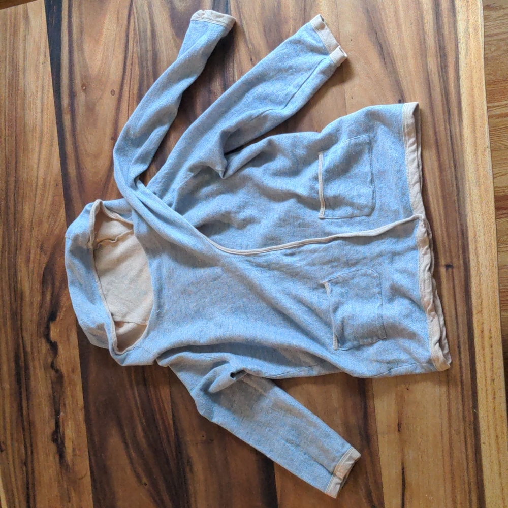 Hooded duster sweater
